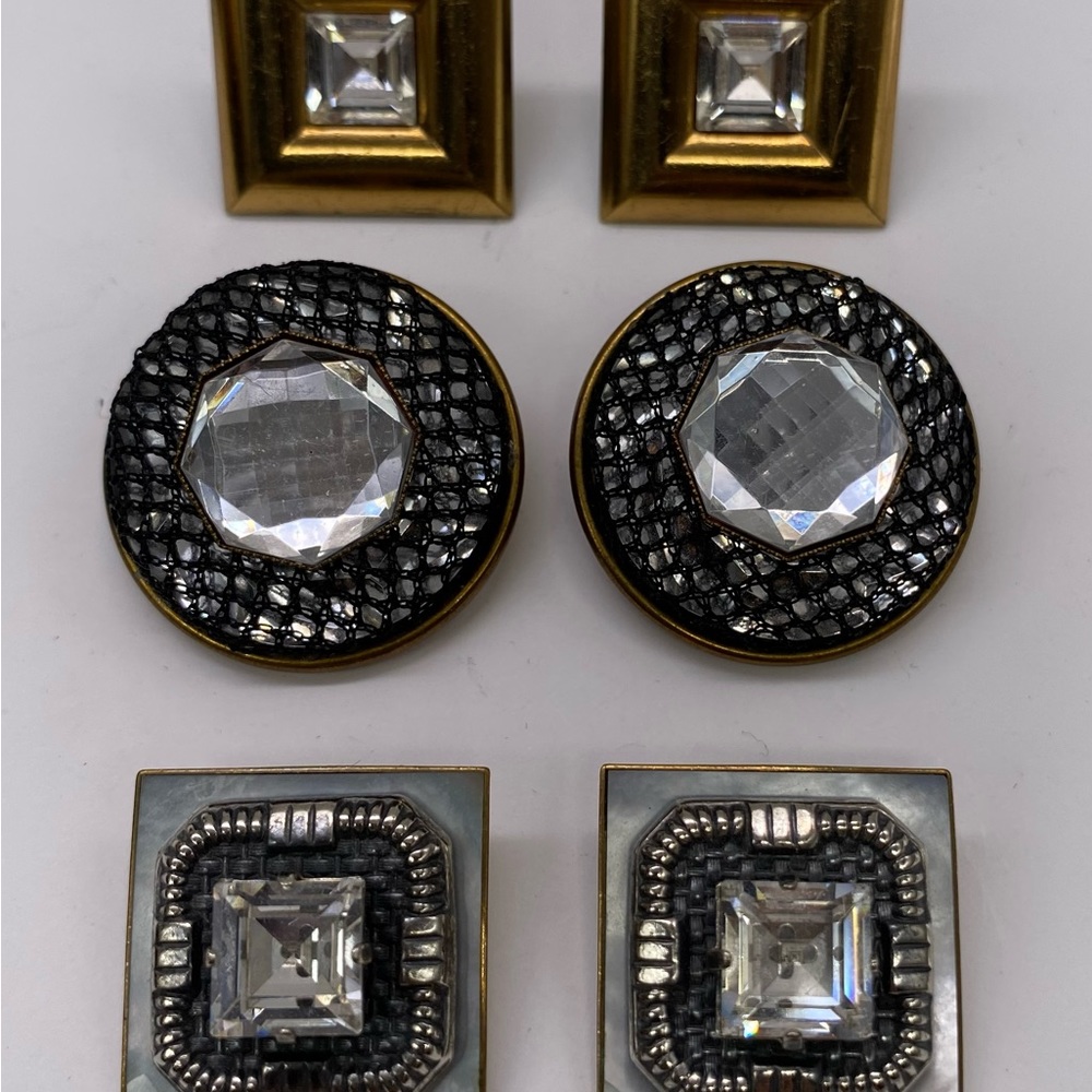 Vintage Lot Clip Ermani Bulatti Earrings